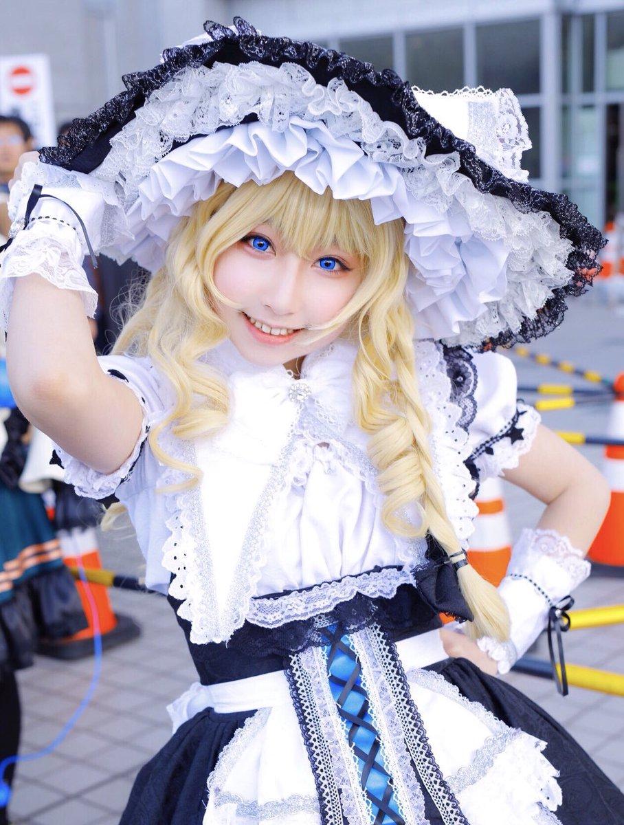 東方projectの霧雨魔理沙のコスプレ レイヤー あいりな あげてけ